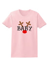 Matching Family Christmas Design - Reindeer - Baby Womens T-Shirt by TooLoud-Womens T-Shirt-TooLoud-PalePink-X-Small-Davson Sales