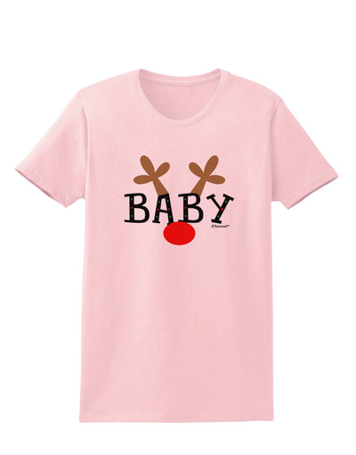 Matching Family Christmas Design - Reindeer - Baby Womens T-Shirt by TooLoud-Womens T-Shirt-TooLoud-PalePink-X-Small-Davson Sales