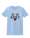 Matching Family Christmas Design - Reindeer - Baby Womens T-Shirt by TooLoud-Womens T-Shirt-TooLoud-Light-Blue-X-Small-Davson Sales