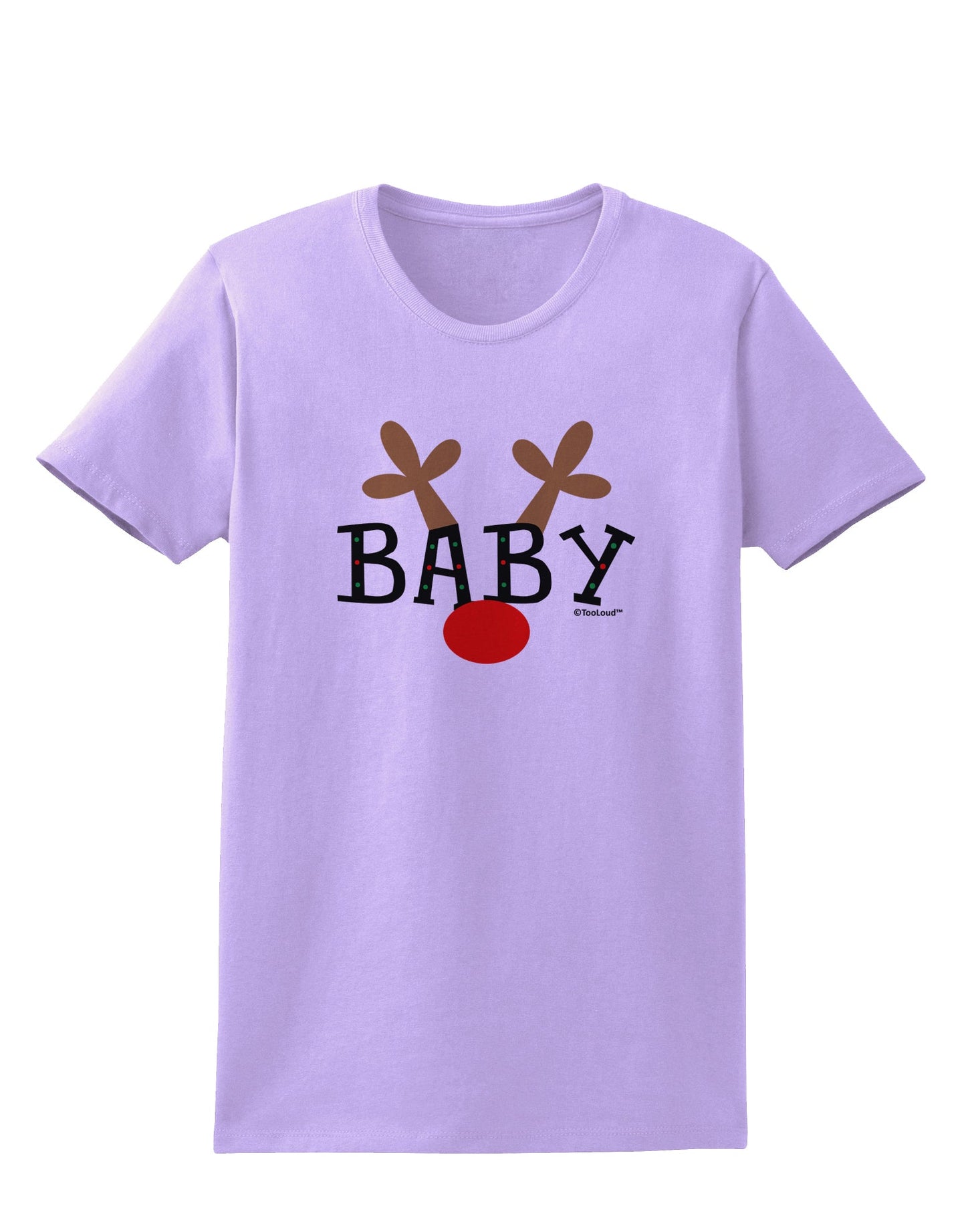 Matching Family Christmas Design - Reindeer - Baby Womens T-Shirt by TooLoud-Womens T-Shirt-TooLoud-Lavender-X-Small-Davson Sales