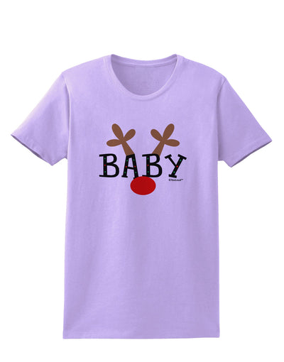 Matching Family Christmas Design - Reindeer - Baby Womens T-Shirt by TooLoud-Womens T-Shirt-TooLoud-Lavender-X-Small-Davson Sales