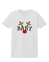 Matching Family Christmas Design - Reindeer - Baby Womens T-Shirt by TooLoud-Womens T-Shirt-TooLoud-White-X-Small-Davson Sales