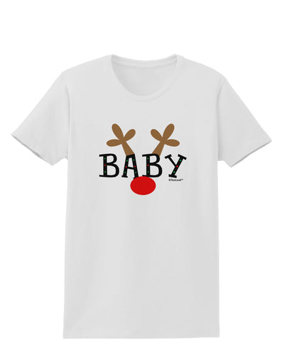 Matching Family Christmas Design - Reindeer - Baby Womens T-Shirt by TooLoud-Womens T-Shirt-TooLoud-White-X-Small-Davson Sales