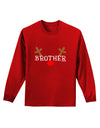 Matching Family Christmas Design - Reindeer - Brother Adult Long Sleeve Dark T-Shirt by TooLoud-TooLoud-Red-Small-Davson Sales