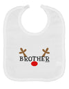 Matching Family Christmas Design - Reindeer - Brother Baby Bib by TooLoud