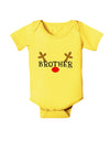 Matching Family Christmas Design - Reindeer - Brother Baby Romper Bodysuit by TooLoud-Baby Romper-TooLoud-Yellow-06-Months-Davson Sales
