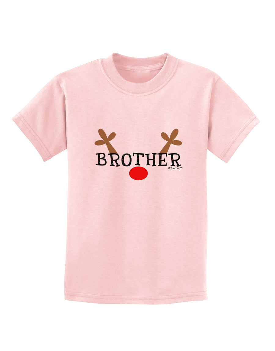 Matching Family Christmas Design - Reindeer - Brother Childrens T-Shirt by TooLoud-Childrens T-Shirt-TooLoud-White-X-Small-Davson Sales