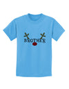 Matching Family Christmas Design - Reindeer - Brother Childrens T-Shirt by TooLoud-Childrens T-Shirt-TooLoud-Aquatic-Blue-X-Small-Davson Sales