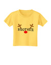 Matching Family Christmas Design - Reindeer - Brother Toddler T-Shirt by TooLoud-Toddler T-Shirt-TooLoud-Yellow-2T-Davson Sales