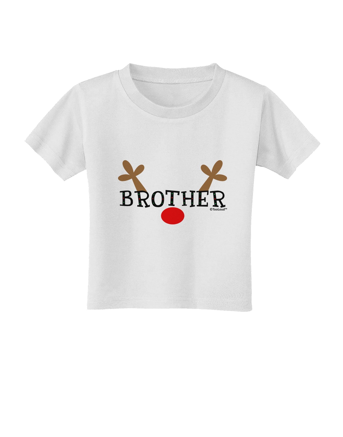 Matching Family Christmas Design - Reindeer - Brother Toddler T-Shirt by TooLoud-Toddler T-Shirt-TooLoud-White-2T-Davson Sales