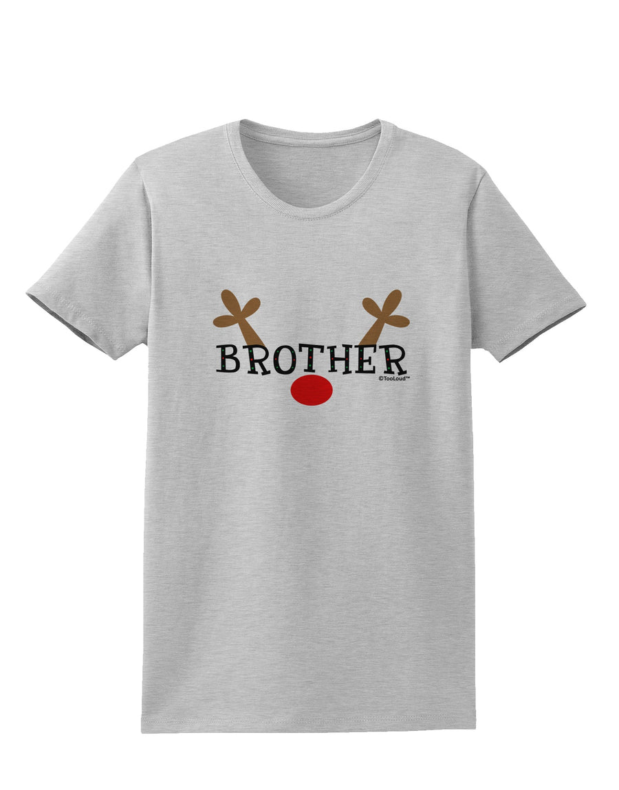 Matching Family Christmas Design - Reindeer - Brother Womens T-Shirt by TooLoud-Womens T-Shirt-TooLoud-White-X-Small-Davson Sales