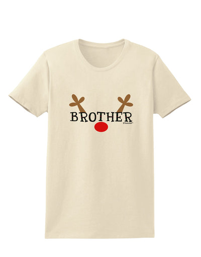Matching Family Christmas Design - Reindeer - Brother Womens T-Shirt by TooLoud-Womens T-Shirt-TooLoud-Natural-X-Small-Davson Sales
