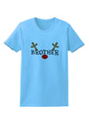 Matching Family Christmas Design - Reindeer - Brother Womens T-Shirt by TooLoud-Womens T-Shirt-TooLoud-Aquatic-Blue-X-Small-Davson Sales