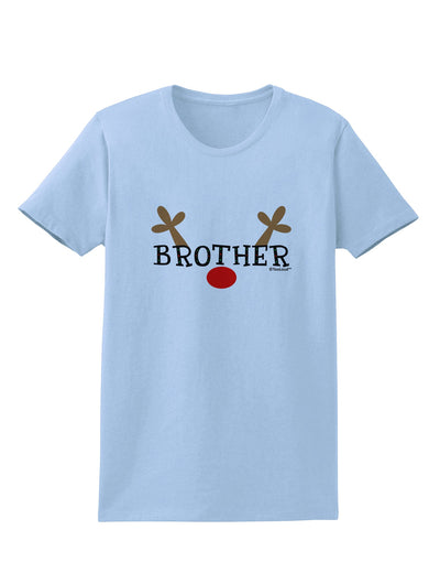 Matching Family Christmas Design - Reindeer - Brother Womens T-Shirt by TooLoud-Womens T-Shirt-TooLoud-Light-Blue-X-Small-Davson Sales