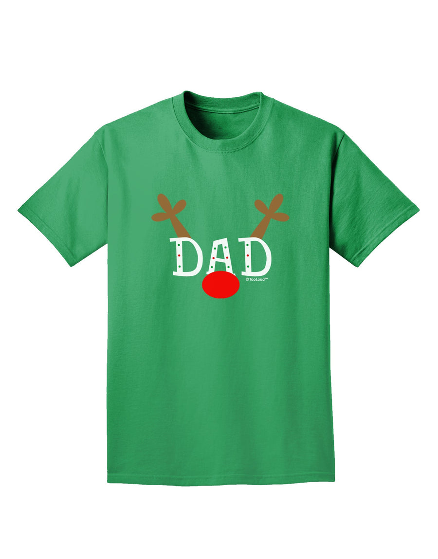 Matching Family Christmas Design - Reindeer - Dad Adult Dark T-Shirt by TooLoud-Mens T-Shirt-TooLoud-Purple-Small-Davson Sales