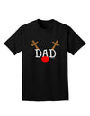 Matching Family Christmas Design - Reindeer - Dad Adult Dark T-Shirt by TooLoud-Mens T-Shirt-TooLoud-Black-Small-Davson Sales