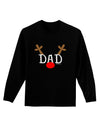 Matching Family Christmas Design - Reindeer - Dad Adult Long Sleeve Dark T-Shirt by TooLoud-TooLoud-Black-Small-Davson Sales
