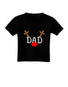 Matching Family Christmas Design - Reindeer - Dad Toddler T-Shirt Dark by TooLoud-Toddler T-Shirt-TooLoud-Black-2T-Davson Sales