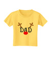 Matching Family Christmas Design - Reindeer - Dad Toddler T-Shirt by TooLoud-Toddler T-Shirt-TooLoud-Yellow-2T-Davson Sales