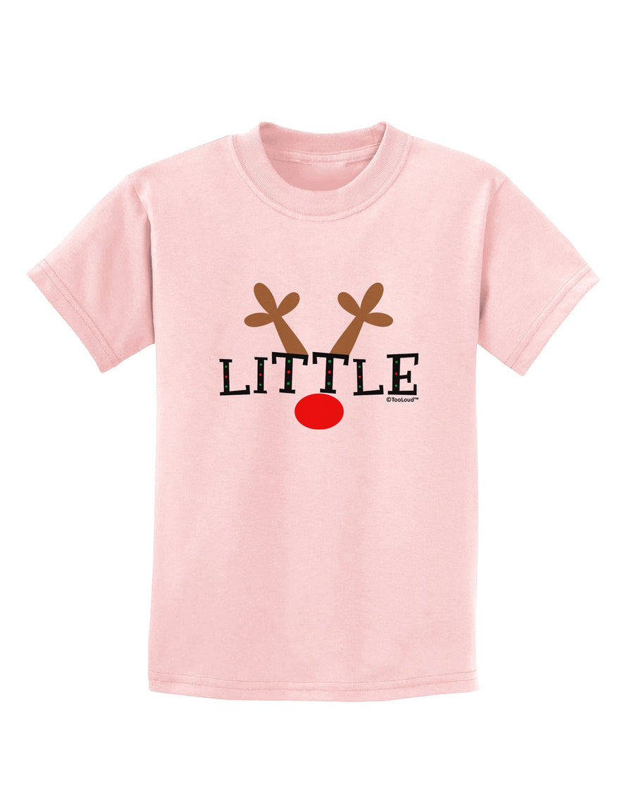 Matching Family Christmas Design - Reindeer - Little Childrens T-Shirt by TooLoud-Childrens T-Shirt-TooLoud-White-X-Small-Davson Sales