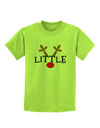 Matching Family Christmas Design - Reindeer - Little Childrens T-Shirt by TooLoud-Childrens T-Shirt-TooLoud-Lime-Green-X-Small-Davson Sales