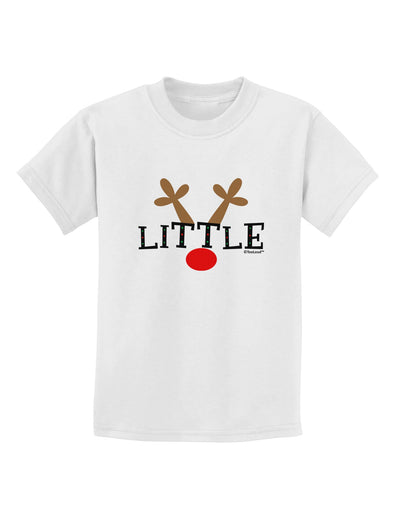 Matching Family Christmas Design - Reindeer - Little Childrens T-Shirt by TooLoud-Childrens T-Shirt-TooLoud-White-X-Small-Davson Sales