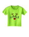 Matching Family Christmas Design - Reindeer - Little Toddler T-Shirt by TooLoud-Toddler T-Shirt-TooLoud-Lime-Green-2T-Davson Sales