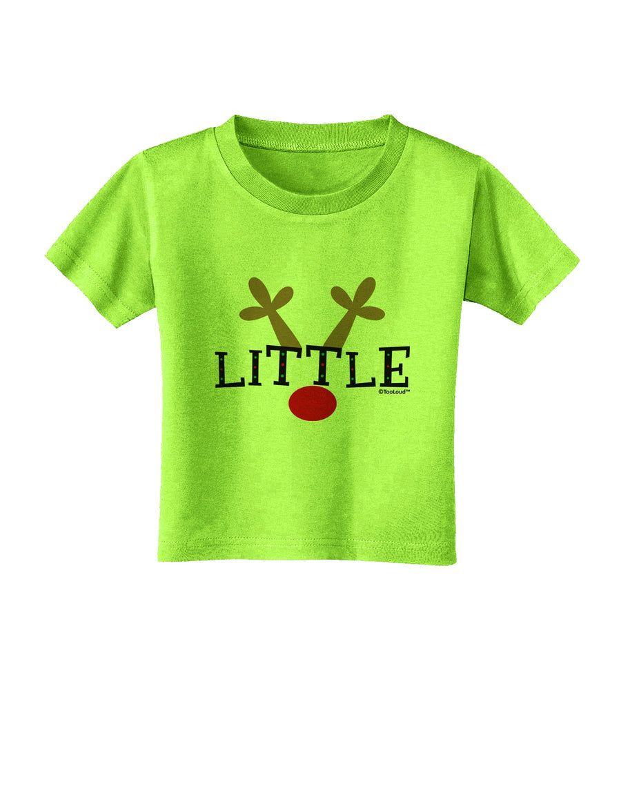 Matching Family Christmas Design - Reindeer - Little Toddler T-Shirt by TooLoud-Toddler T-Shirt-TooLoud-White-2T-Davson Sales