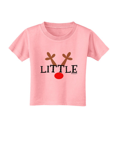 Matching Family Christmas Design - Reindeer - Little Toddler T-Shirt by TooLoud-Toddler T-Shirt-TooLoud-Candy-Pink-2T-Davson Sales