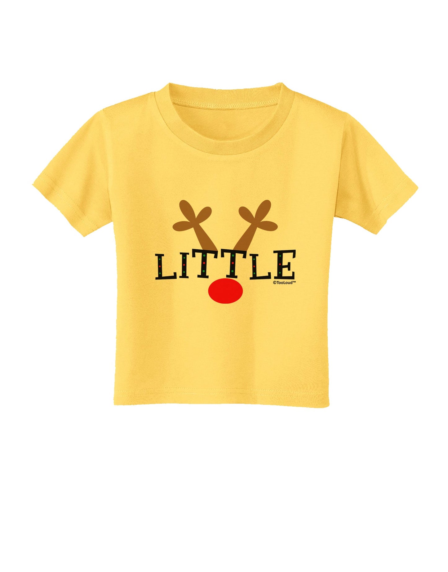 Matching Family Christmas Design - Reindeer - Little Toddler T-Shirt by TooLoud-Toddler T-Shirt-TooLoud-Yellow-2T-Davson Sales