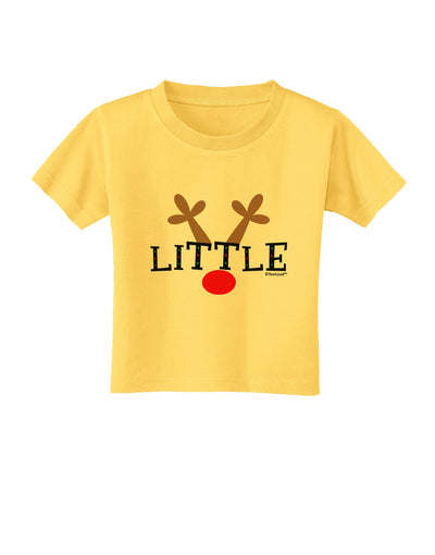 Matching Family Christmas Design - Reindeer - Little Toddler T-Shirt by TooLoud-Toddler T-Shirt-TooLoud-Yellow-2T-Davson Sales