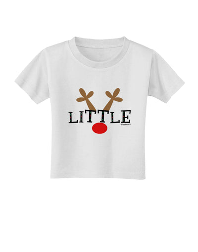 Matching Family Christmas Design - Reindeer - Little Toddler T-Shirt by TooLoud-Toddler T-Shirt-TooLoud-White-2T-Davson Sales