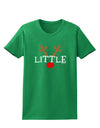Matching Family Christmas Design - Reindeer - Little Womens Dark T-Shirt by TooLoud-Womens T-Shirt-TooLoud-Kelly-Green-X-Small-Davson Sales