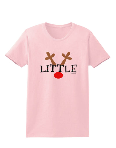 Matching Family Christmas Design - Reindeer - Little Womens T-Shirt by TooLoud-Womens T-Shirt-TooLoud-PalePink-X-Small-Davson Sales