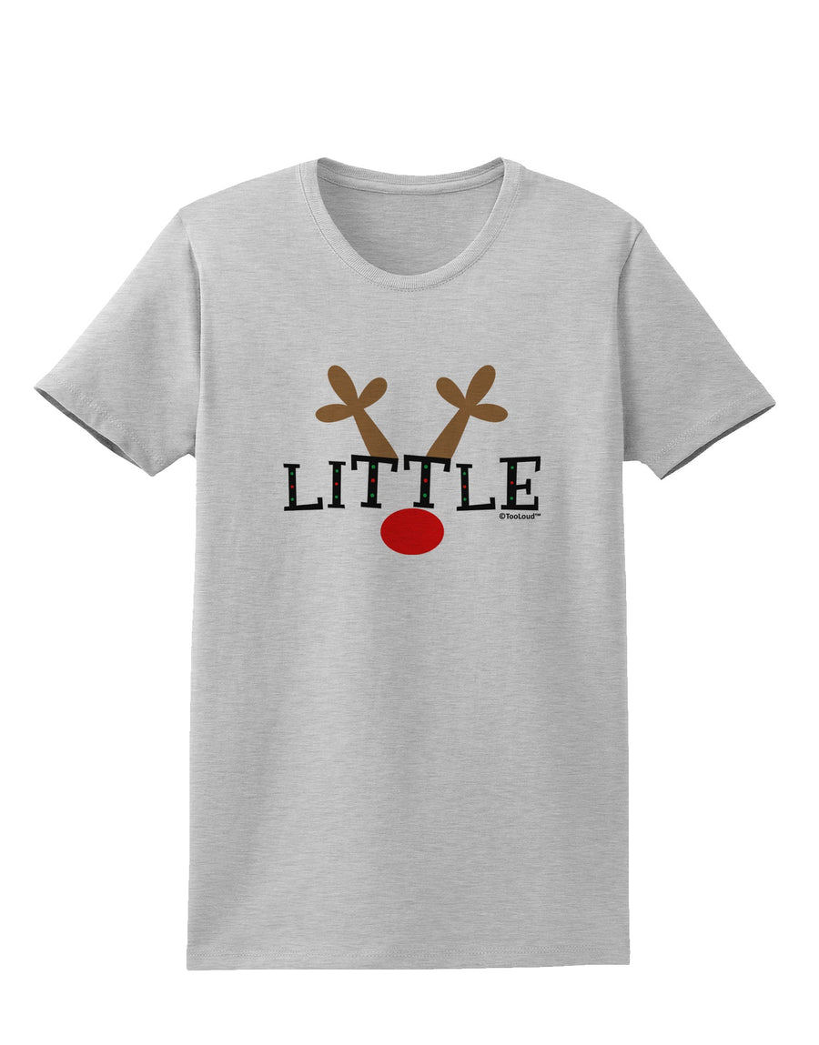 Matching Family Christmas Design - Reindeer - Little Womens T-Shirt by TooLoud-Womens T-Shirt-TooLoud-White-X-Small-Davson Sales