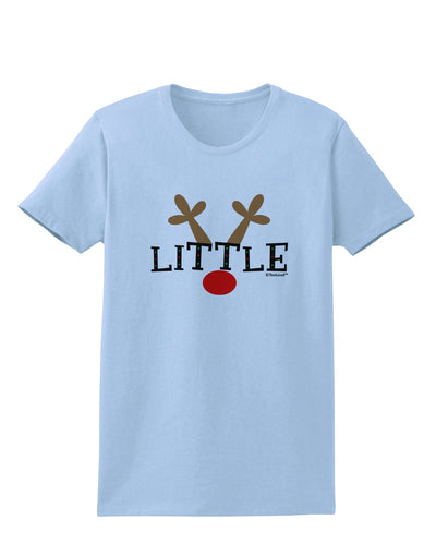 Matching Family Christmas Design - Reindeer - Little Womens T-Shirt by TooLoud-Womens T-Shirt-TooLoud-Light-Blue-X-Small-Davson Sales