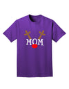 Matching Family Christmas Design - Reindeer - Mom Adult Dark T-Shirt by TooLoud-Mens T-Shirt-TooLoud-Purple-Small-Davson Sales