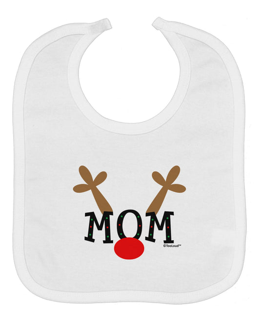 Matching Family Christmas Design - Reindeer - Mom Baby Bib by TooLoud