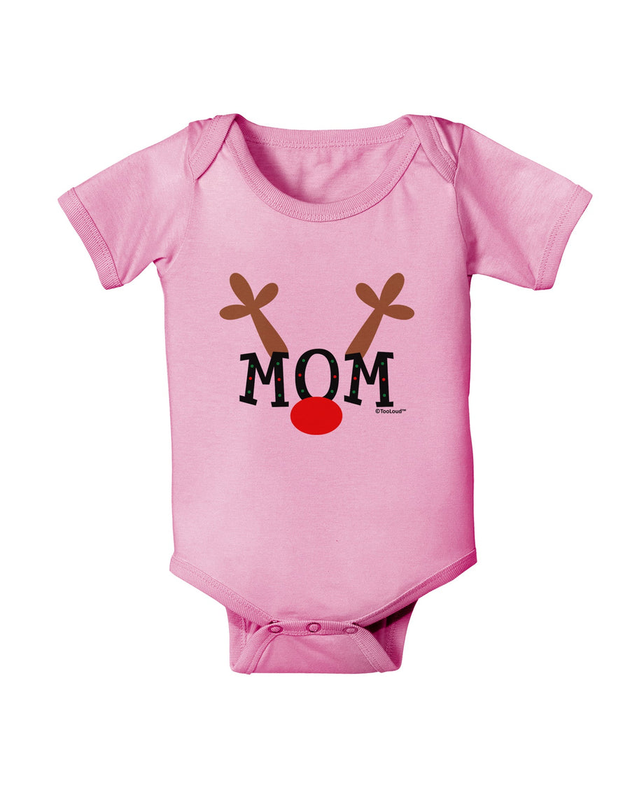 Matching Family Christmas Design - Reindeer - Mom Baby Romper Bodysuit by TooLoud-Baby Romper-TooLoud-White-06-Months-Davson Sales