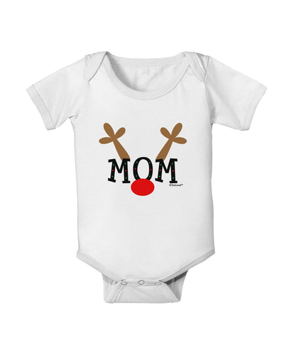 Matching Family Christmas Design - Reindeer - Mom Baby Romper Bodysuit by TooLoud-Baby Romper-TooLoud-White-06-Months-Davson Sales
