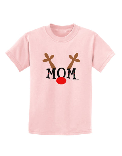 Matching Family Christmas Design - Reindeer - Mom Childrens T-Shirt by TooLoud-Childrens T-Shirt-TooLoud-PalePink-X-Small-Davson Sales