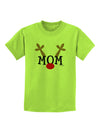 Matching Family Christmas Design - Reindeer - Mom Childrens T-Shirt by TooLoud-Childrens T-Shirt-TooLoud-Lime-Green-X-Small-Davson Sales