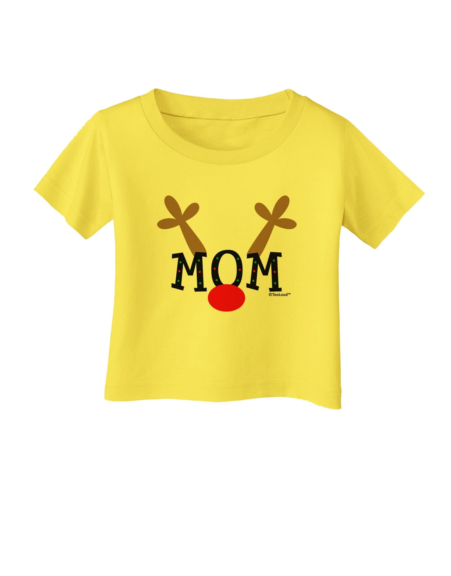 Matching Family Christmas Design - Reindeer - Mom Infant T-Shirt by TooLoud-Infant T-Shirt-TooLoud-Yellow-06-Months-Davson Sales