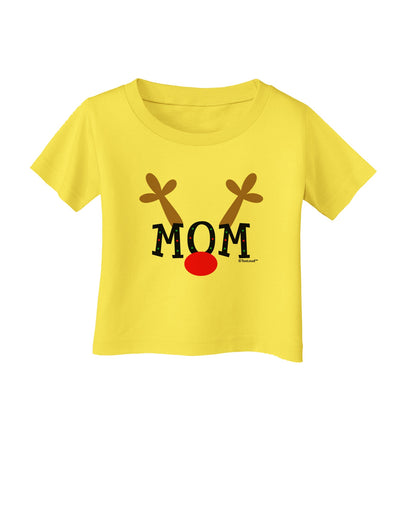 Matching Family Christmas Design - Reindeer - Mom Infant T-Shirt by TooLoud-Infant T-Shirt-TooLoud-Yellow-06-Months-Davson Sales