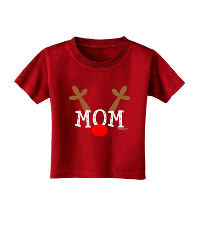 Matching Family Christmas Design - Reindeer - Mom Toddler T-Shirt Dark by TooLoud-Toddler T-Shirt-TooLoud-Clover-Green-2T-Davson Sales