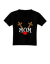 Matching Family Christmas Design - Reindeer - Mom Toddler T-Shirt Dark by TooLoud-Toddler T-Shirt-TooLoud-Black-2T-Davson Sales