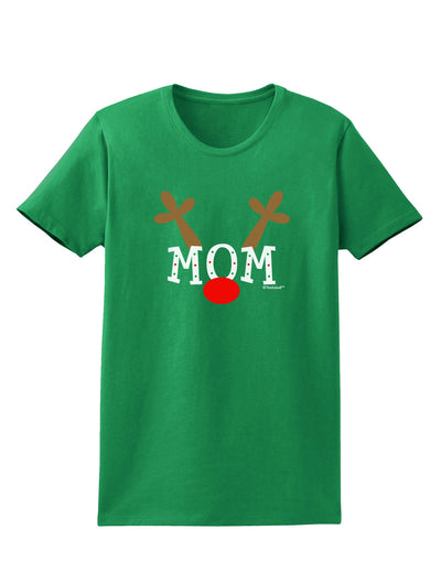 Matching Family Christmas Design - Reindeer - Mom Womens Dark T-Shirt by TooLoud-Womens T-Shirt-TooLoud-Kelly-Green-X-Small-Davson Sales