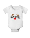 Matching Family Christmas Design - Reindeer - Sister Baby Romper Bodysuit by TooLoud-Baby Romper-TooLoud-White-06-Months-Davson Sales
