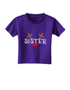 Matching Family Christmas Design - Reindeer - Sister Toddler T-Shirt Dark by TooLoud-Toddler T-Shirt-TooLoud-Purple-2T-Davson Sales