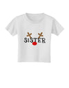 Matching Family Christmas Design - Reindeer - Sister Toddler T-Shirt by TooLoud-Toddler T-Shirt-TooLoud-White-2T-Davson Sales